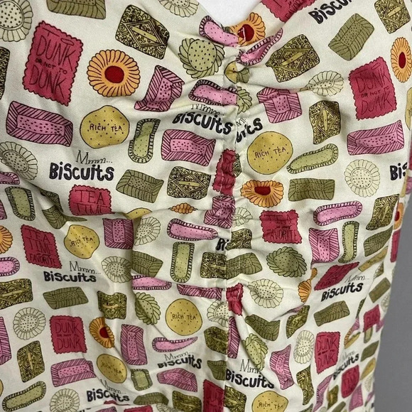 Modcloth Bea & Dot biscuit dress 2X Kitschy Rockabilly Swing 40s Pocket - Picture 3 of 7